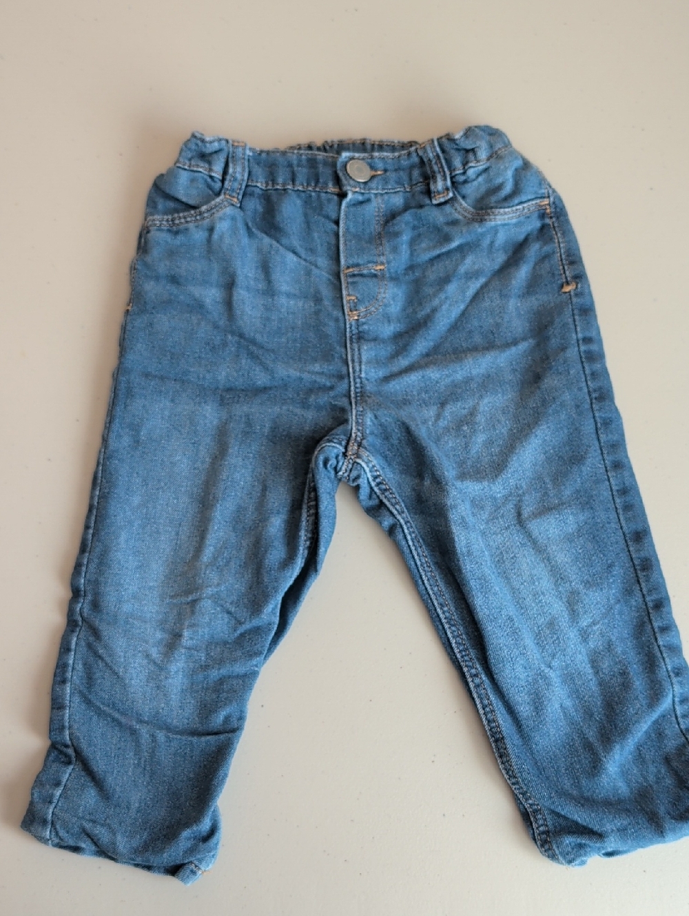 H&M Light Blue Insulated Denim Jeans - Elastic Waist
